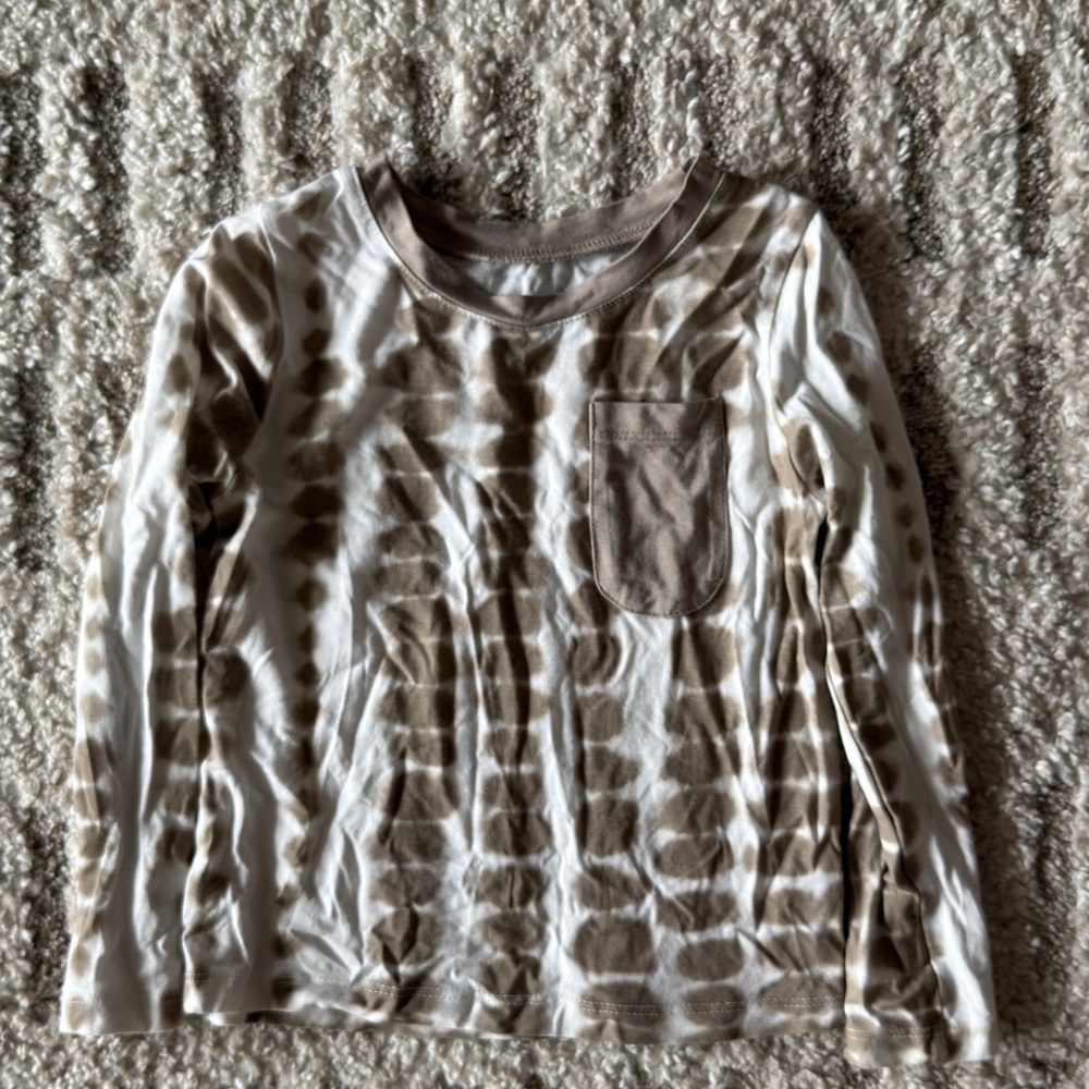 Kyte Baby Brown Tie-Dye Long Sleeve Shirt